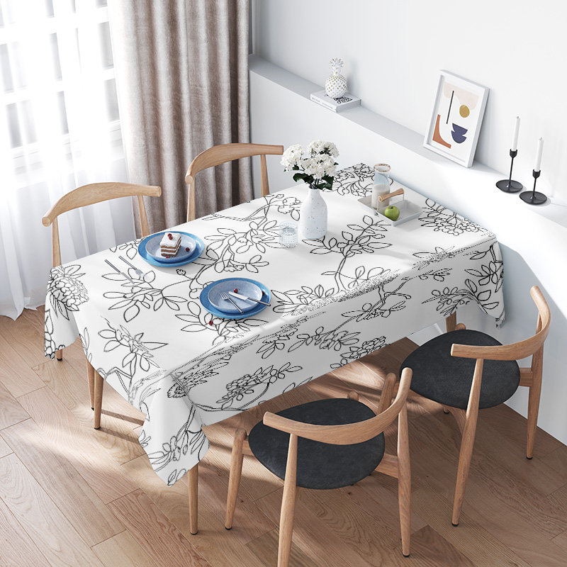 Home Textiles Today News - Floral Patterns Tablecloth Decorative Cover for