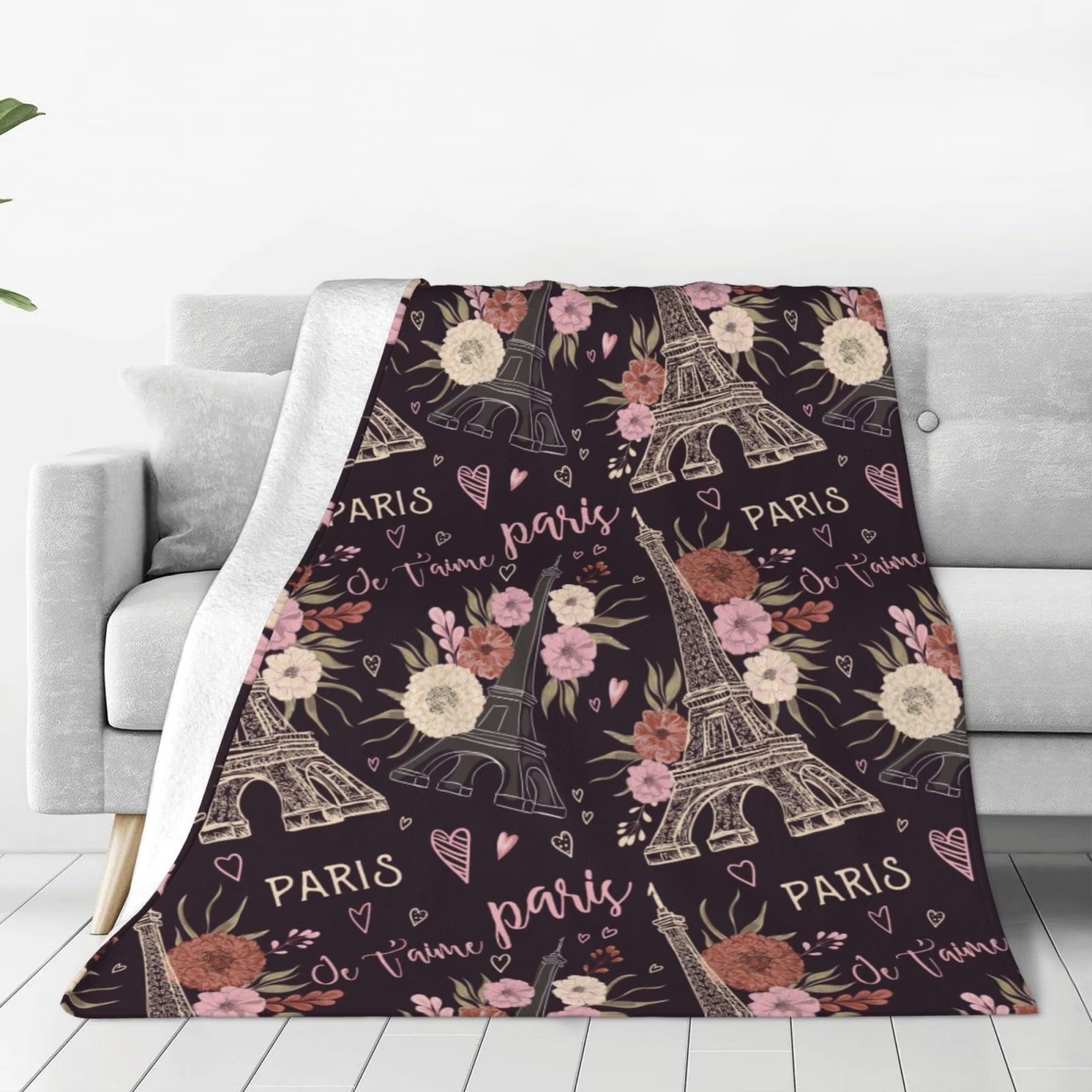 Romantic Paris Eiffel Tower Fl - Home Textiles Paris recensione e prezzo