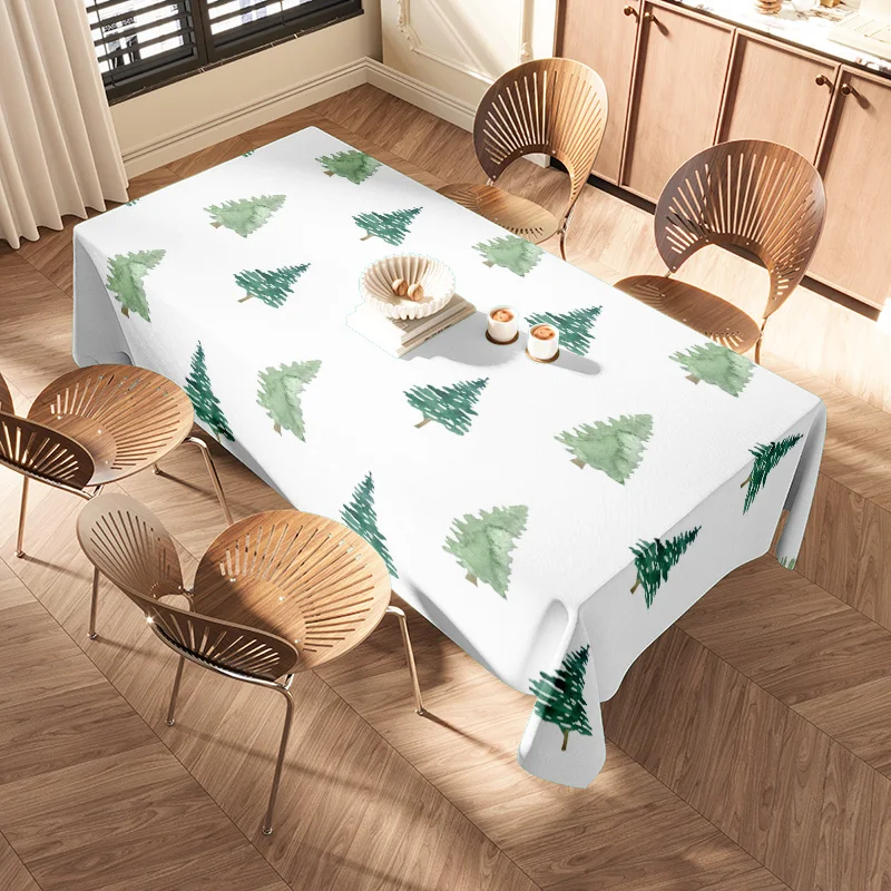Green Christmas Tree Tableclot - Home Textiles Today News recensione e prezzo