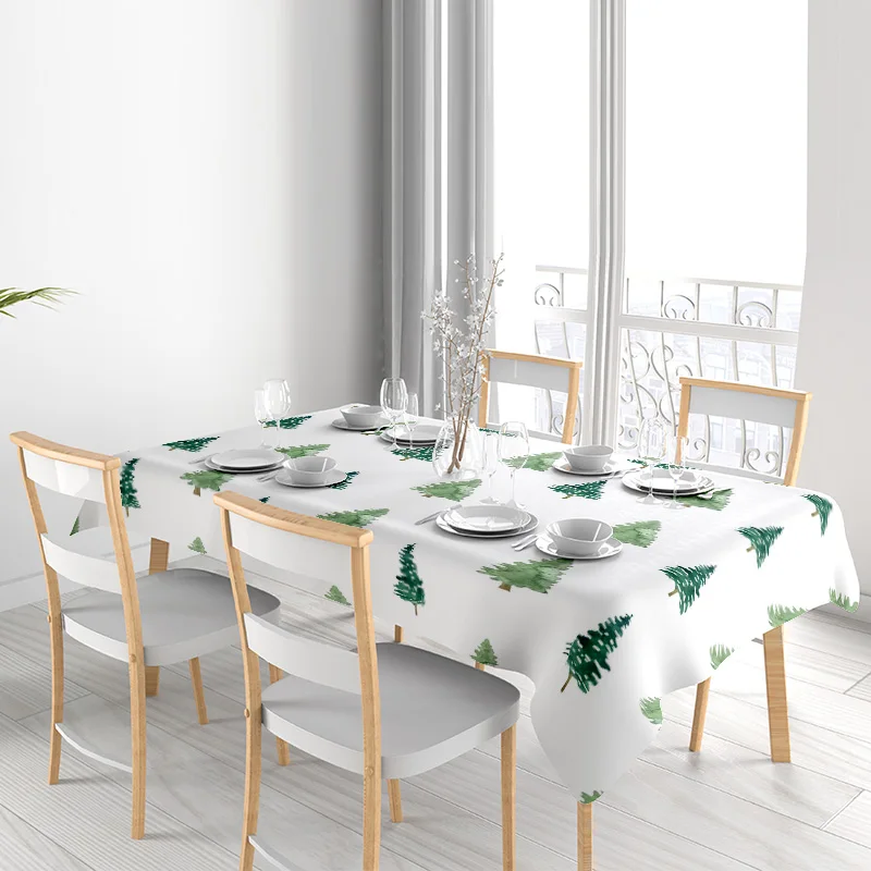 Green Christmas Tree Tableclot - Home Textiles Today News recensione e prezzo