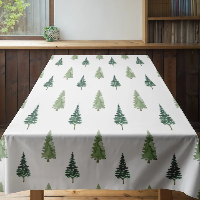 Green Christmas Tree Tableclot - Home Textiles Today News recensione e prezzo