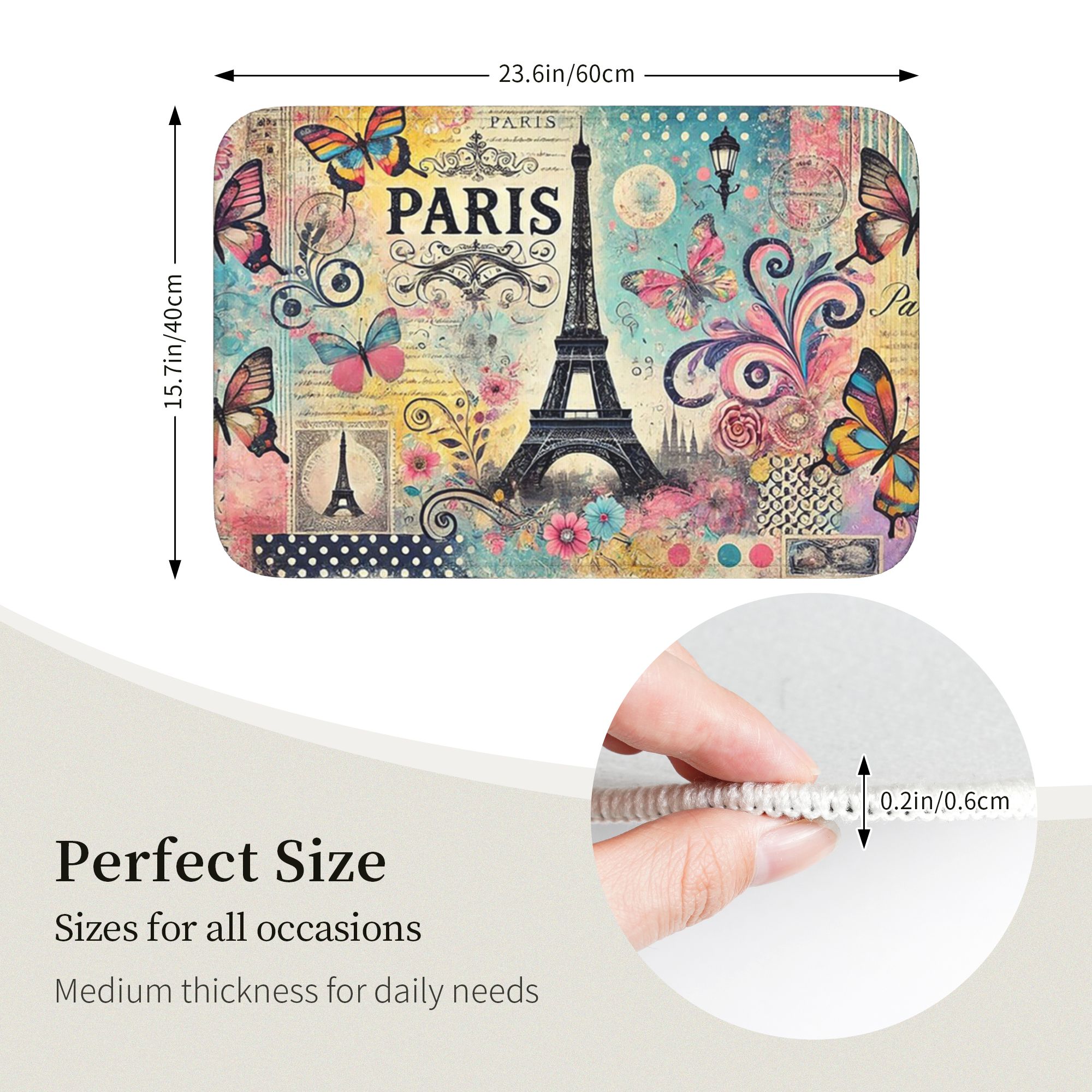 Paris Eiffel Tower art Doormat - Home Textiles Paris recensione e prezzo