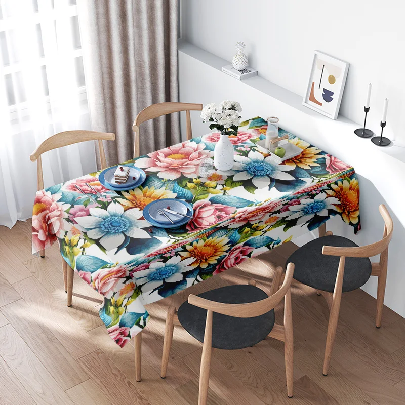 Colorful Floral Printed Tablec - Home Textiles List recensione e prezzo