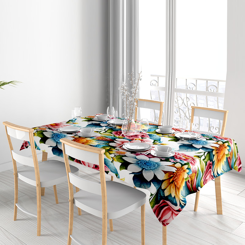 Colorful Floral Printed Tablec - Home Textiles List recensione e prezzo