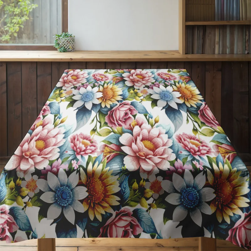 Colorful Floral Printed Tablec - Home Textiles List recensione e prezzo