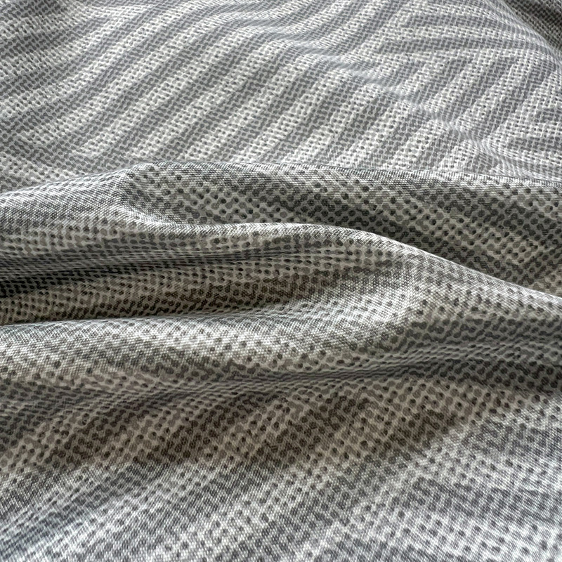 4PC Grey Geometric Bedding Set - Linen Duvet Cover recensione e prezzo