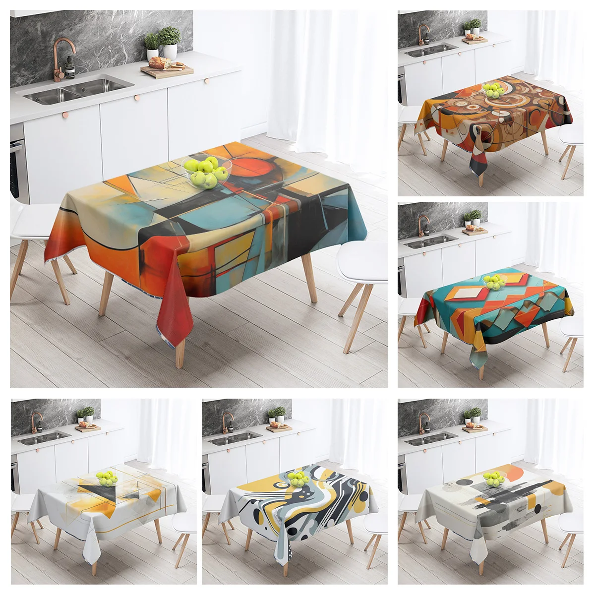 1PC Abstract Geometric Tablecl - Home Textiles Today News recensione e prezzo
