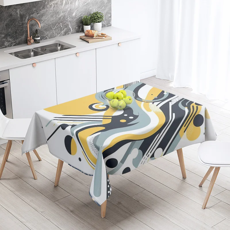 1PC Abstract Geometric Tablecl - Home Textiles Today News recensione e prezzo