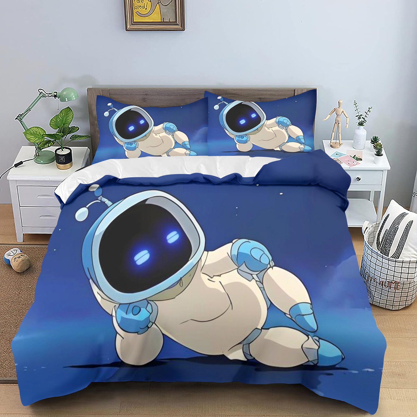 Print Cartoon Astro Bot Duvet  - Linen Duvet Cover recensione e prezzo