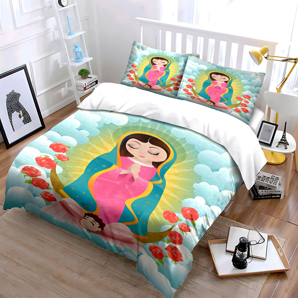Our Lady of Guadalupe Bedding  - Linen Duvet Cover recensione e prezzo