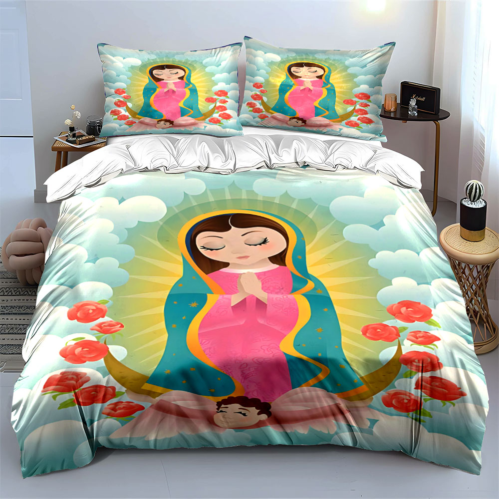 Our Lady of Guadalupe Bedding  - Linen Duvet Cover recensione e prezzo