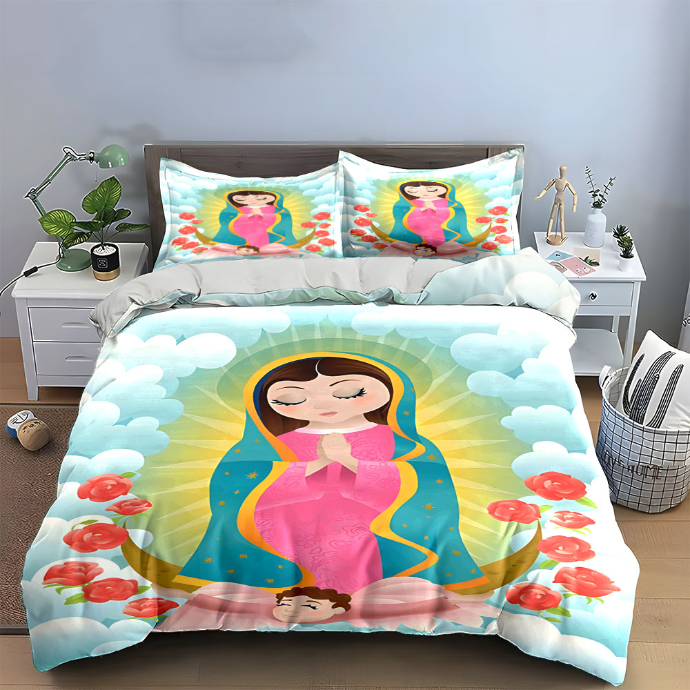 Our Lady of Guadalupe Bedding  - Linen Duvet Cover recensione e prezzo