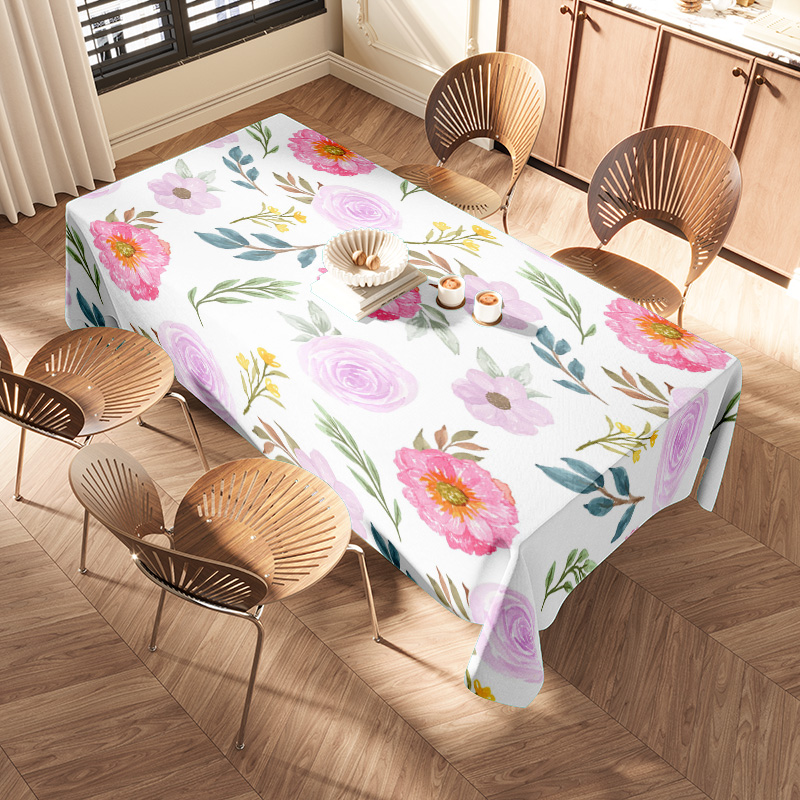 Floral Print Tablecloth Pink F - Home Textiles Today News recensione e prezzo