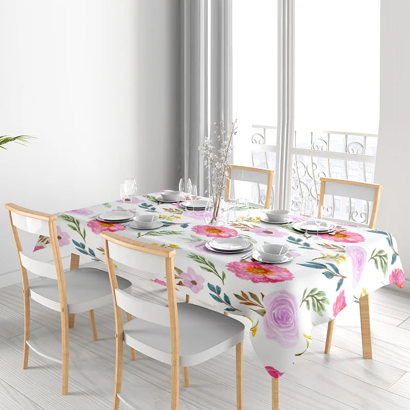 Floral Print Tablecloth Pink F - Home Textiles Today News recensione e prezzo