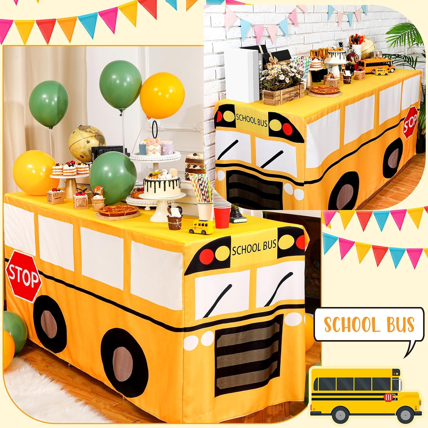 Cartoon School Bus Tablecloth  - Home Textiles Today News recensione e prezzo