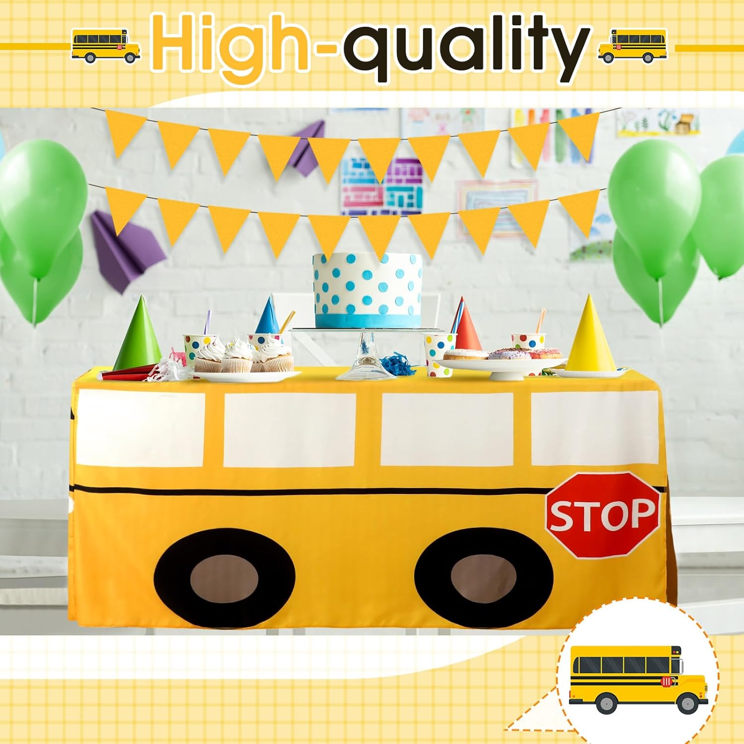 Cartoon School Bus Tablecloth  - Home Textiles Today News recensione e prezzo