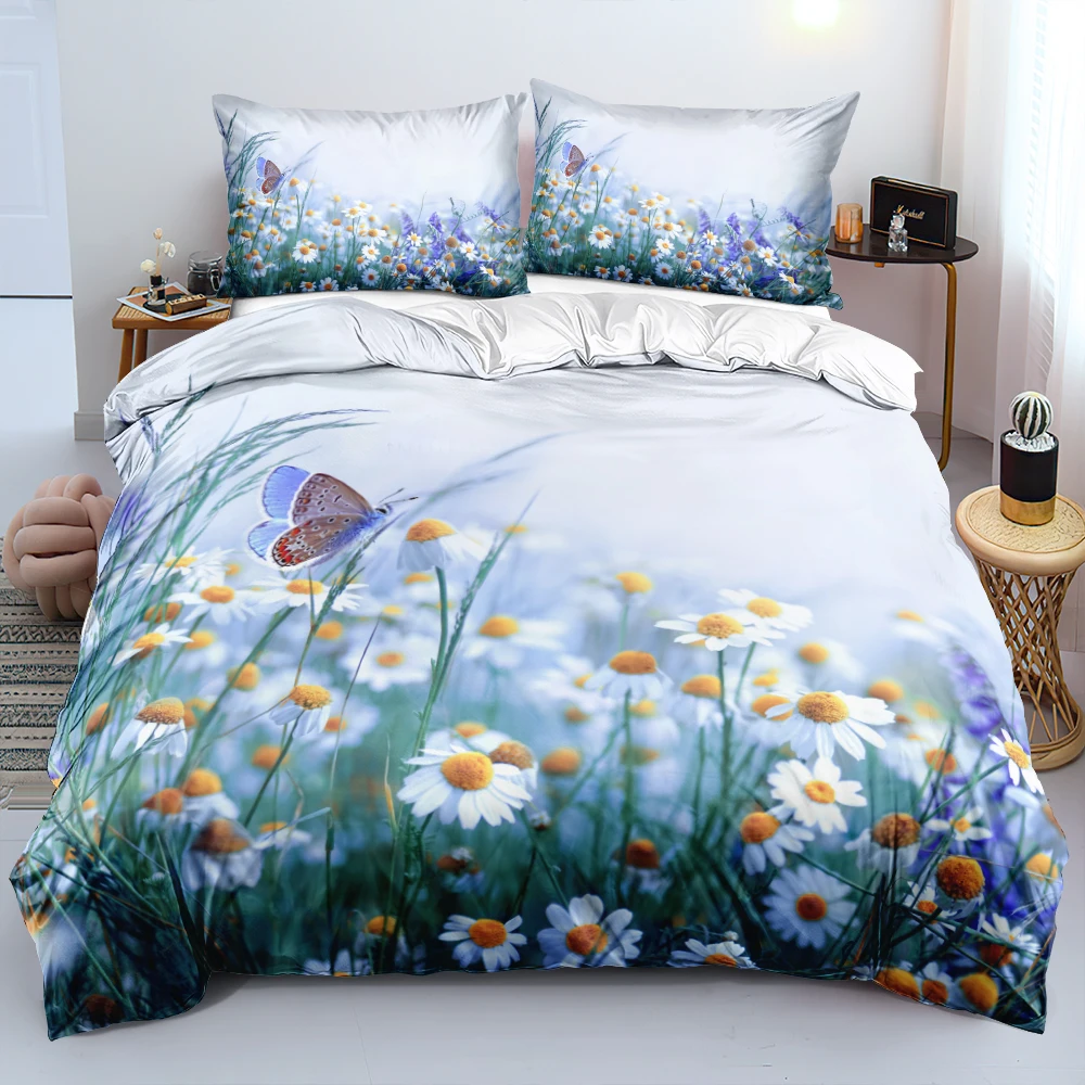 3D Design Flowers Duvet Cover  - Linen Duvet Cover recensione e prezzo